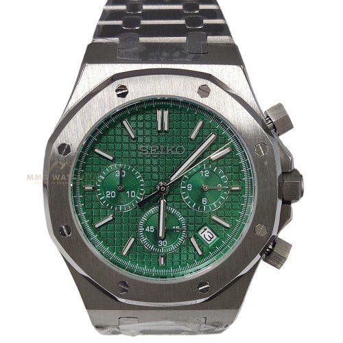 Seiko AP Royal Oak Green Dial Chronograph Mod