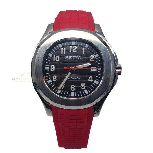 Seiko Aquanaut Red Black Dial Mod