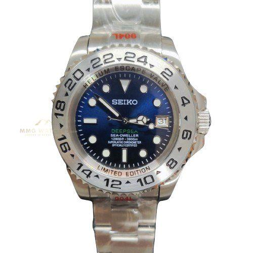 Seiko Deepsea Dweller Silver Blue Mod