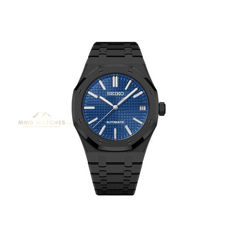 Seiko Royal Oak Black Blue Dial Mod